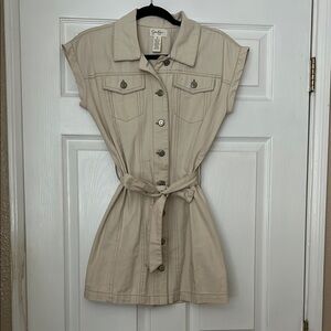 Women's Beige Denim Dress